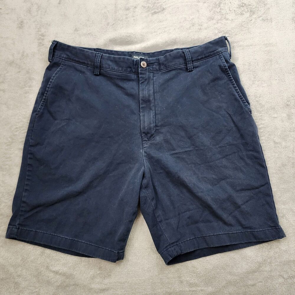 Nautica The Deck Short Classic Fit Stretch Mens 38W Blue